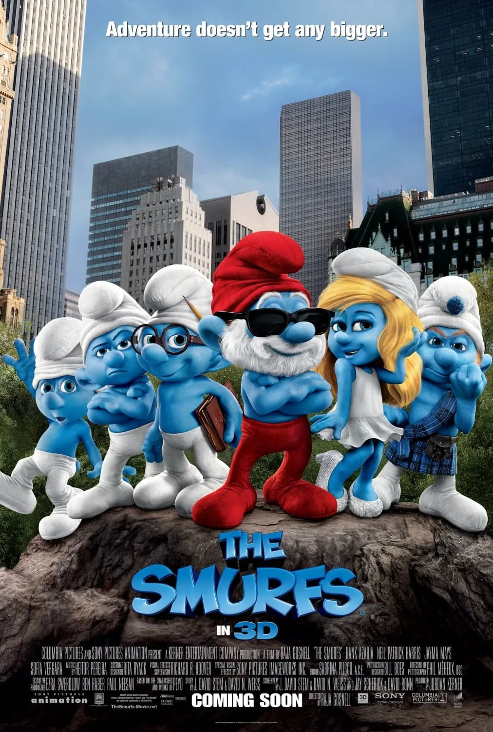 The Smurfs Movie Poster 3D - 2011 Film