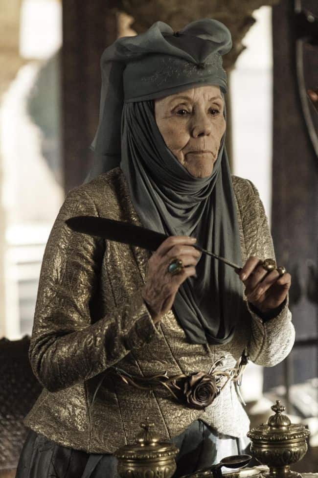 Dianna Rigg as Olenna Tyrell Game Of Thrones Season 3 Cast