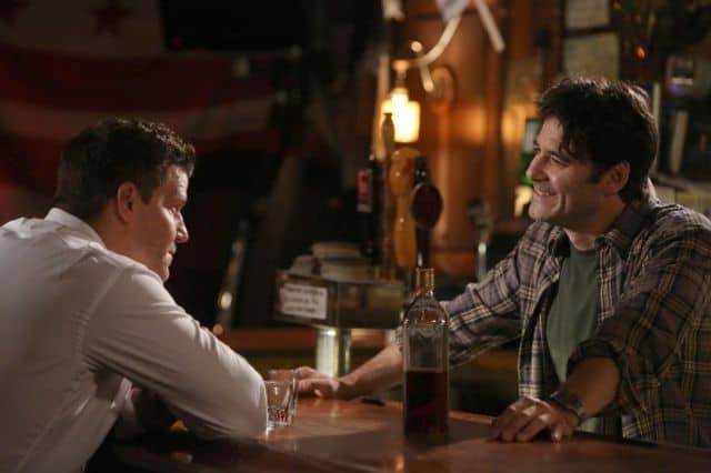 Bones Booth David Boreanaz with Aldo Clemens guest star Mather Zickel Bones Booth David Boreanaz with Aldo Clemens guest star Mather Zickel