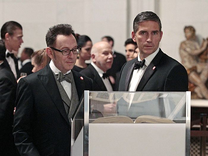 Reese (Jim Caviezel, right) rejoins Finch (Michael Emerson, left) Person Of Interest