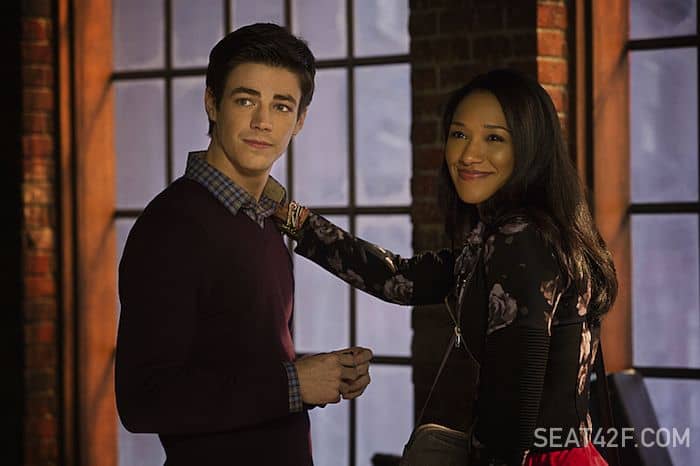 Grant Gustin as Barry Allen and Candice Patton as Iris West The Flash