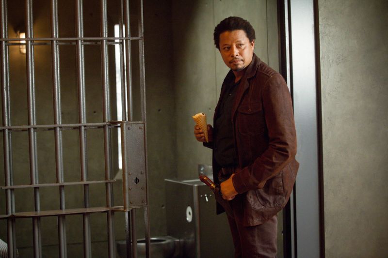 WAYWARD PINES:  Sheriff Pope (Terrence Howard) in the "Don't  Discuss Your Life Before" episode of WAYWARD PINES airing Thursday, May 21 (9:00-10:00 PM ET/PT) on FOX.  ©2015 Fox Broadcasting Co.  Cr:  Liane Hentscher/FOX
