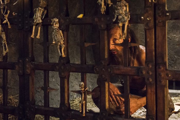 HANNIBAL -- "Secondo" Episode 303 -- Pictured: Julian Richings as Caged Man -- (Photo by: Brooke Palmer/NBC)