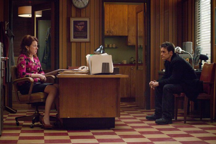 WAYWARD PINES:  Ethan (Matt Dillon, R) has a chat with Arlene (guest star Siobhan Fallon, L) in the "One of Our Senior Realtors Has Chosen to Retire" episode of WAYWARD PINES airing Thursday, June 4 (9:00-10:00 PM ET/PT) on FOX.  ©2015 Fox Broadcasting Co.  Cr:  Liane Hentscher/FOX