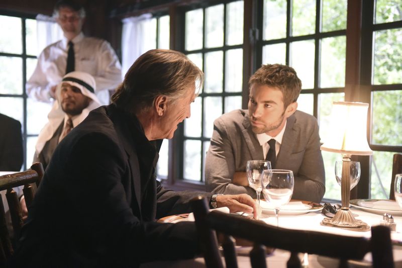 BLOOD & OIL - "The Ripple Effect" - The aftermath of the robbery has suspicions flying as all signs indicate an inside job at Briggs Oil. Wick scrambles to do everything he can to hide his involvement, but his accomplice may prove to be too much of a wild card and expose Wick's part in the crime that nearly killed his father. Meanwhile, the arrival of Hap's daughter, Lacey, stokes a rivalry with Carla, Hap's wife. Also, Billy continues to be seduced by Hap's world and jumps into another deal with him without consulting his wife, Cody, on "Blood & Oil," airing SUNDAY, OCTOBER 4 (9:00-10:01 p.m., ET), on the ABC Television Network. (ABC/Fred Hayes) DON JOHNSON, CHACE CRAWFORD