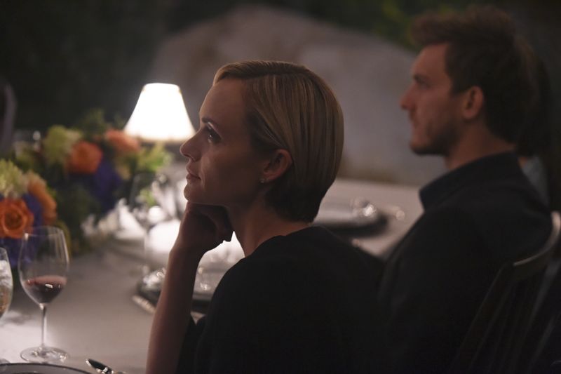 BLOOD & OIL - "The Ripple Effect" - The aftermath of the robbery has suspicions flying as all signs indicate an inside job at Briggs Oil. Wick scrambles to do everything he can to hide his involvement, but his accomplice may prove to be too much of a wild card and expose Wick's part in the crime that nearly killed his father. Meanwhile, the arrival of Hap's daughter, Lacey, stokes a rivalry with Carla, Hap's wife. Also, Billy continues to be seduced by Hap's world and jumps into another deal with him without consulting his wife, Cody, on "Blood & Oil," airing SUNDAY, OCTOBER 4 (9:00-10:01 p.m., ET), on the ABC Television Network. (ABC/Fred Hayes) AMBER VALLETTA, SCOTT MICHAEL FOSTER