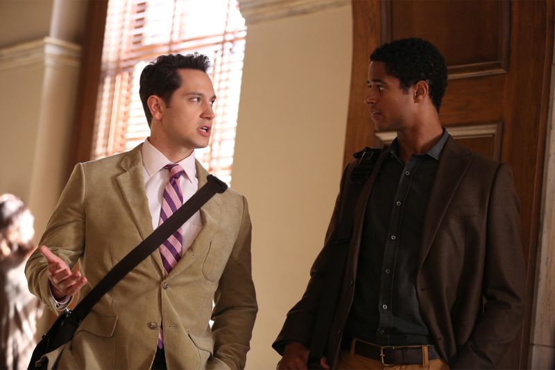 HOW TO GET AWAY WITH MURDER - "I Want You to Die" - Annalise and the team are hired to represent a client accused of badgering somebody to the point of suicide. Meanwhile, Eve returns to defend Nate after ADA Sinclair serves him for a possible new murder charge, and Bonnie learns about what happened at Trotter Lake, on "How to Get Away with Murder," THURSDAY, NOVEMBER 5 (10:00-11:00 p.m., ET) on the ABC Television Network. (ABC/John Fleenor) MATT MCGORRY, ALFRED ENOCH