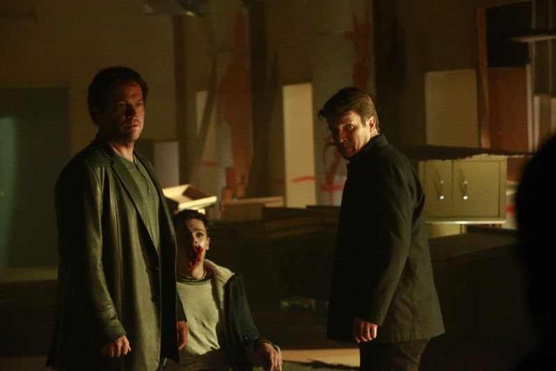 CASTLE Season 8 Episode 6 Photos Cool Boys 29 CASTLE - "Cool Boys" - Detective Slaughter (guest star Adam Baldwin) returns to enlist Castle's help in solving a high-stakes robbery case. But when a body is found linked to the crime, Slaughter becomes the number one suspect in the heist turned murder, while Castle has to determine whether he's guilty or help to prove he's innocent. "Cool Boys" will air on MONDAY, NOVEMBER 9 (10:01-11:00 p.m. ET/PT) on the ABC Television Network. (ABC/Mitch Haaseth) ADAM BALDWIN, BRETT DELBUONO, NATHAN FILLION