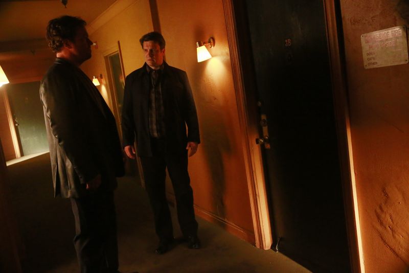 CASTLE Season 8 Episode 6 Photos Cool Boys 27 CASTLE - "Cool Boys" - Detective Slaughter (guest star Adam Baldwin) returns to enlist Castle's help in solving a high-stakes robbery case. But when a body is found linked to the crime, Slaughter becomes the number one suspect in the heist turned murder, while Castle has to determine whether he's guilty or help to prove he's innocent. "Cool Boys" will air on MONDAY, NOVEMBER 9 (10:01-11:00 p.m. ET/PT) on the ABC Television Network. (ABC/Mitch Haaseth) ADAM BALDWIN, NATHAN FILLION