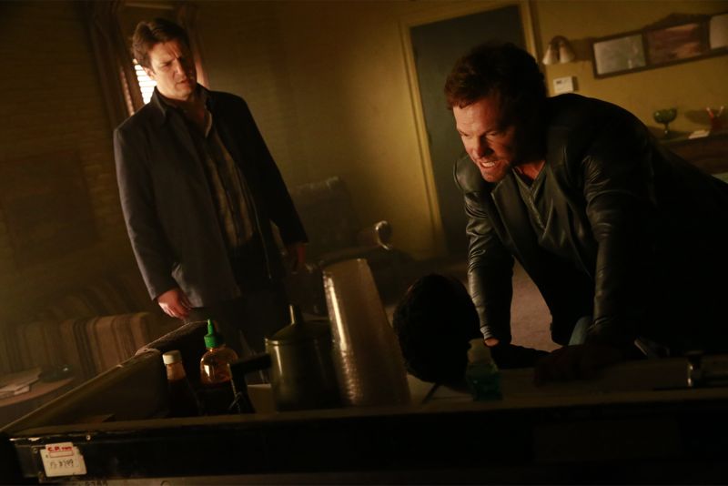 CASTLE Season 8 Episode 6 Photos Cool Boys 3 CASTLE - "Cool Boys" - Detective Slaughter (guest star Adam Baldwin) returns to enlist Castle's help in solving a high-stakes robbery case. But when a body is found linked to the crime, Slaughter becomes the number one suspect in the heist turned murder, while Castle has to determine whether he's guilty or help to prove he's innocent. "Cool Boys" will air on MONDAY, NOVEMBER 9 (10:01-11:00 p.m. ET/PT) on the ABC Television Network. (ABC/Mitch Haaseth) NATHAN FILLION, ADAM BALDWIN