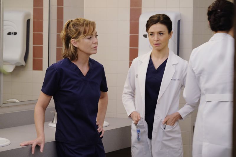 GREY'S ANATOMY - "The Me Nobody Knows" - Grey Sloan Memorial not only welcomes a new transfer resident, but also a patient who's the topic of conversation after accidently sending his sex tape to his entire congregation. Meanwhile, Richard wrestles with how to progress his relationship with Maggie when an old friend visits the hospital, and April brings in a case of a young boy from the Middle-East, on "Grey's Anatomy," THURSDAY, NOVEMBER 5 (8:00--9:00 p.m., ET) on the ABC Television Network. (ABC/Tony Rivetti) ELLEN POMPEO, CATERINA SCORSONE