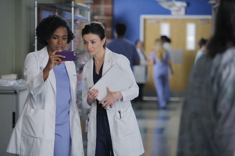 GREY'S ANATOMY Season 12 Episode 6 Photos The Me Nobody Knows 2 GREY'S ANATOMY - "The Me Nobody Knows" - Grey Sloan Memorial not only welcomes a new transfer resident, but also a patient who's the topic of conversation after accidently sending his sex tape to his entire congregation. Meanwhile, Richard wrestles with how to progress his relationship with Maggie when an old friend visits the hospital, and April brings in a case of a young boy from the Middle-East, on "Grey's Anatomy," THURSDAY, NOVEMBER 5 (8:00--9:00 p.m., ET) on the ABC Television Network. (ABC/Tony Rivetti) JERRIKA HINTON, CATERINA SCORSONE