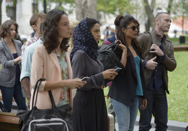 QUANTICO - "Found" - The trainees leave campus for the first time while undergoing their first undercover assignment. With an evening full of unpredictable events, Alex and Ryan find themselves getting close while the recruits' skills are tested. In the future, Alex decides to tell her side of the story and sits down for her first public interview leaving everyone watching to wonder who is really telling the truth, on "Quantico," SUNDAY, OCTOBER 25 (10:01-11:00 p.m., ET) on the ABC Television Network. (ABC/Phillippe Bosse) YASMINE AL MASSRI, PRIYANKA CHOPRA, JAKE MCLAUGHLIN