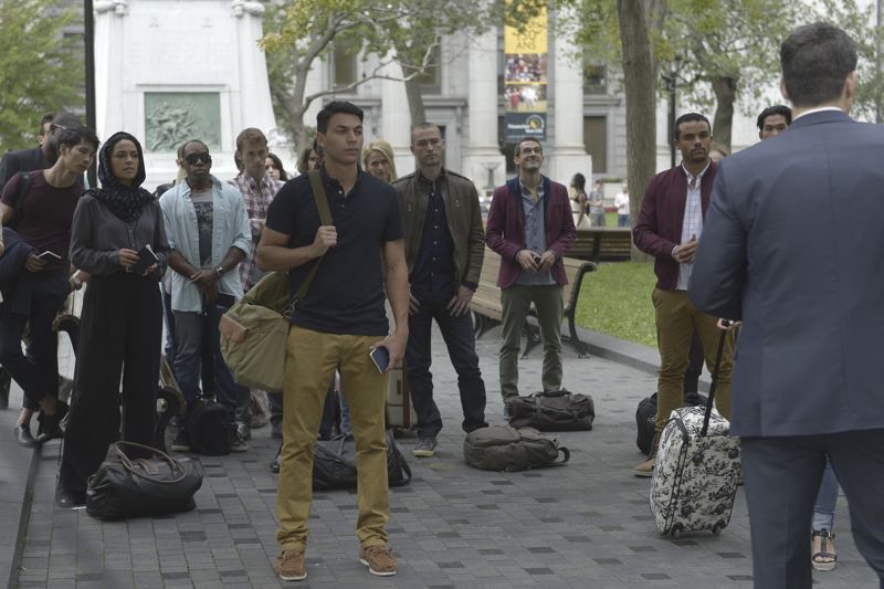 QUANTICO - "Found" - The trainees leave campus for the first time while undergoing their first undercover assignment. With an evening full of unpredictable events, Alex and Ryan find themselves getting close while the recruits' skills are tested. In the future, Alex decides to tell her side of the story and sits down for her first public interview leaving everyone watching to wonder who is really telling the truth, on "Quantico," SUNDAY, OCTOBER 25 (10:01-11:00 p.m., ET) on the ABC Television Network. (ABC/Phillippe Bosse) YASMINE AL MASSRI, JAKE MCLAUGHLIN, TATE ELLINGTON, JACOB ARTIST, JOSH HOPKINS