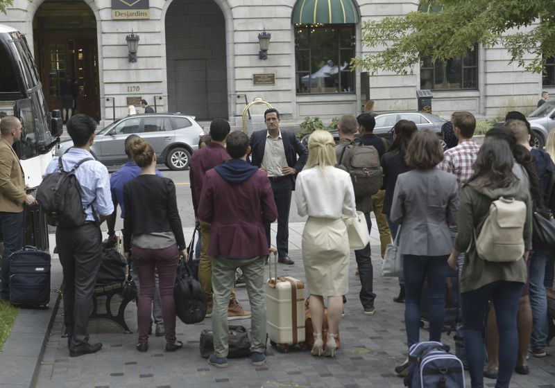 QUANTICO - "Found" - The trainees leave campus for the first time while undergoing their first undercover assignment. With an evening full of unpredictable events, Alex and Ryan find themselves getting close while the recruits' skills are tested. In the future, Alex decides to tell her side of the story and sits down for her first public interview leaving everyone watching to wonder who is really telling the truth, on "Quantico," SUNDAY, OCTOBER 25 (10:01-11:00 p.m., ET) on the ABC Television Network. (ABC/Phillippe Bosse) CENTER: JOSH HOPKINS