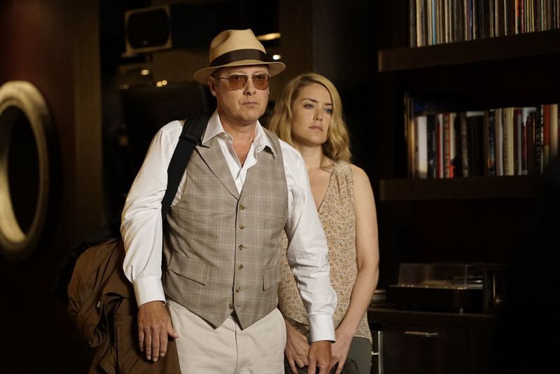 THE BLACKLIST -- "Eli Matchett" Episode 303 -- Pictured: (l-r) James Spader as Red Reddington, Megan Boone as Liz Keen -- (Photo by: Peter Kramer/NBC)