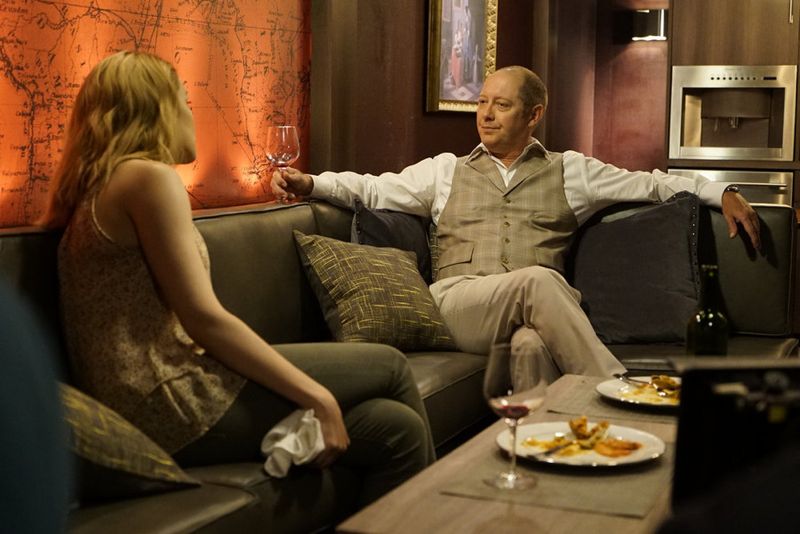 THE BLACKLIST -- "Eli Matchett" Episode 303 -- Pictured: (l-r) Megan Boone as Liz Keen, James Spader as Red Reddington -- (Photo by: Peter Kramer/NBC)