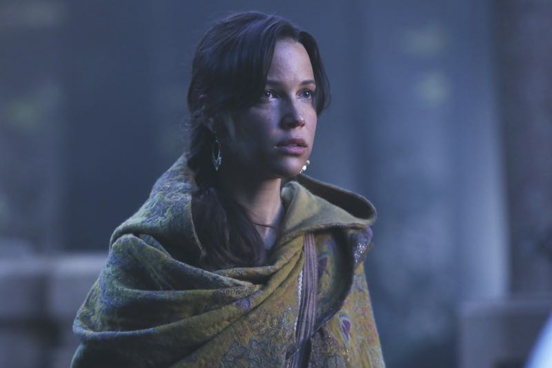 ONCE UPON A TIME - "Nimue" - In Camelot, Merlin spearheads a mission to reunite the dagger with Excalibur so he can use the weapon to save Emma from the darkness threatening her soul. With Zelena in tow, Hook, Mary Margaret, David, Regina and Robin steal into Arthur's castle to take the broken sword from the maniacal king. Meanwhile, Merlin brings Emma along on a journey to confront his ancient nemesis and retrieve the sacred spark he'll need to reforge Excalibur. Both parties are tested, but one suffers a blow that could derail the entire operation. In a flashback to long before the Age of Arthur, young Merlin finds purpose after he is blessed with magic and immortality, but when he falls in love with a young refugee named Nimue, everything changes for Merlin, as their romance starts a chain of events that touches every one of our present day heroes, on "Once Upon a Time," SUNDAY, NOVEMBER 8 (8:00-9:00 p.m., ET) on the ABC Television Network. (ABC/Jack Rowand) CAROLINE FORD