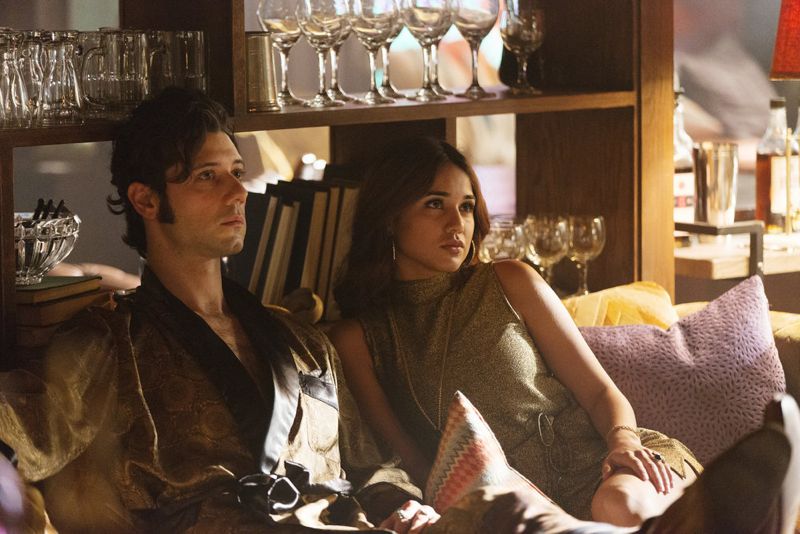 THE MAGICIANS -- "Homecoming" Episode 110 -- Pictured: (l-r) Hale Appleman as Eliot, Summer Bishil as Margo -- (Photo by: Jeff Weddell/Syfy)