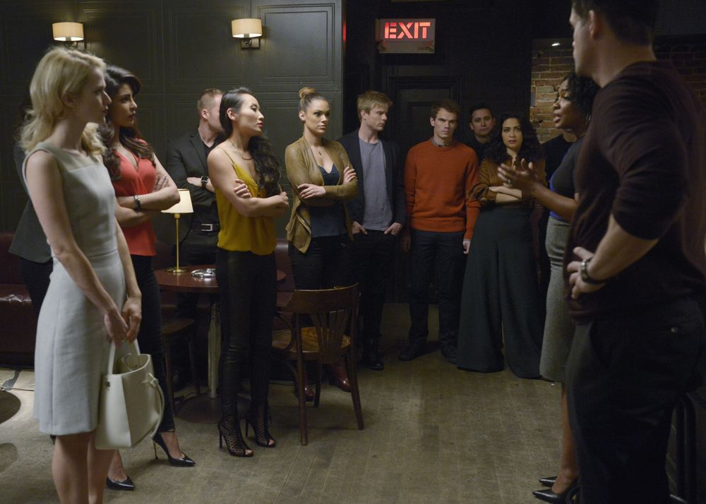 QUANTICO - "Clear" - This week the NATS learn how to source information from confidential informants, but when they test their skills in the real world, they soon realize being an agent is not as easy as it seems. Meanwhile, in the future, Alex and a fellow agent find themselves in a life or death situation when they are forced to provide classified information that could result in deadly consequences on "Quantico" SUNDAY, MARCH 13 (10:00-11:00 EDT) on the ABC Television Network. (ABC/Phillippe Bosse) JOHANNA BRADDY, PRIYANKA CHOPRA, LI JUN LI, ANABELLE ACOSTA, GRAHAM ROGERS, JAY ARMSTRONG JOHNSON, YASMINE AL MASSRI, AUNJANUE ELLIS