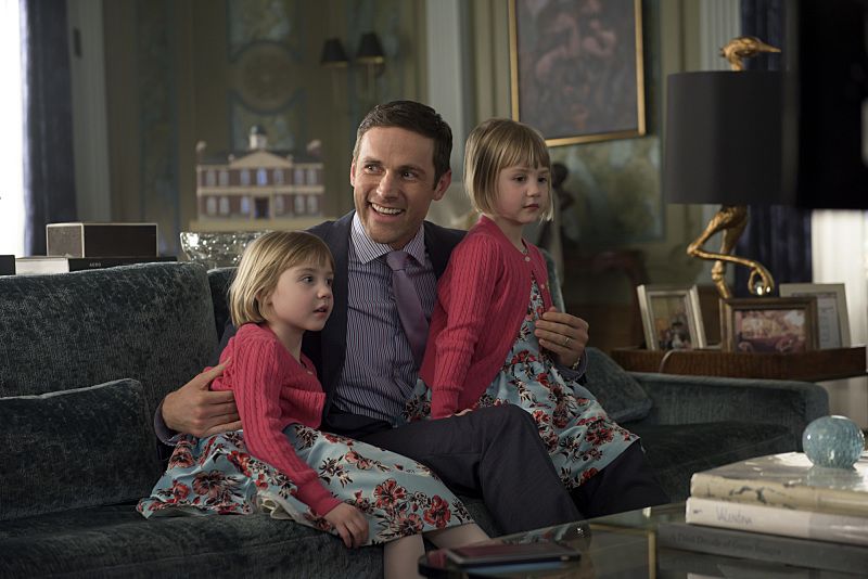 "Arrangement in Grey and Black" - A prominent Boston family reels in the wake of the chilling discovery that someone in their midst is linked to an infamous string of murders, on the series premiere of  "American Gothic," Tuesday, June 22 (10:00-11:00PM, ET/PT), on the CBS Television Network.  Juliet Rylance, Antony Starr, Virginia Madsen, Justin Chatwin, Megan Ketch, Elliot Knight, Stephanie Leonidas and Gabriel Bateman star.  Pictured: Dylan Bruce (Tom Price), Natalie and Nora Prinzer-Klages (Harper and Violet Price)  Photo: Christos Kalohoridis/CBS ÃÂ©2016 CBS Broadcasting, Inc. All Rights Reserved.