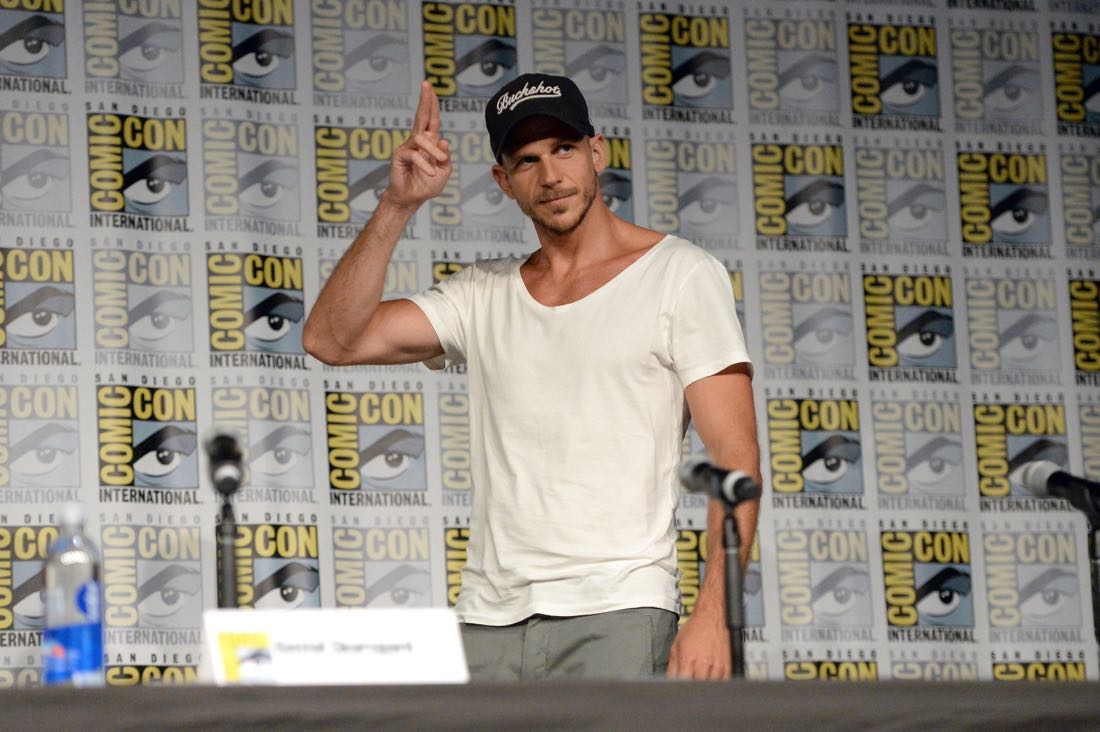 SAN DIEGO, CA - JULY 22: Actor Gustaf Skarsgard attends the "Vikings" panel during Comic-Con International 2016 at San Diego Convention Center on July 22, 2016 in San Diego, California. (Photo by Charley Gallay/Getty Images for HISTORY )