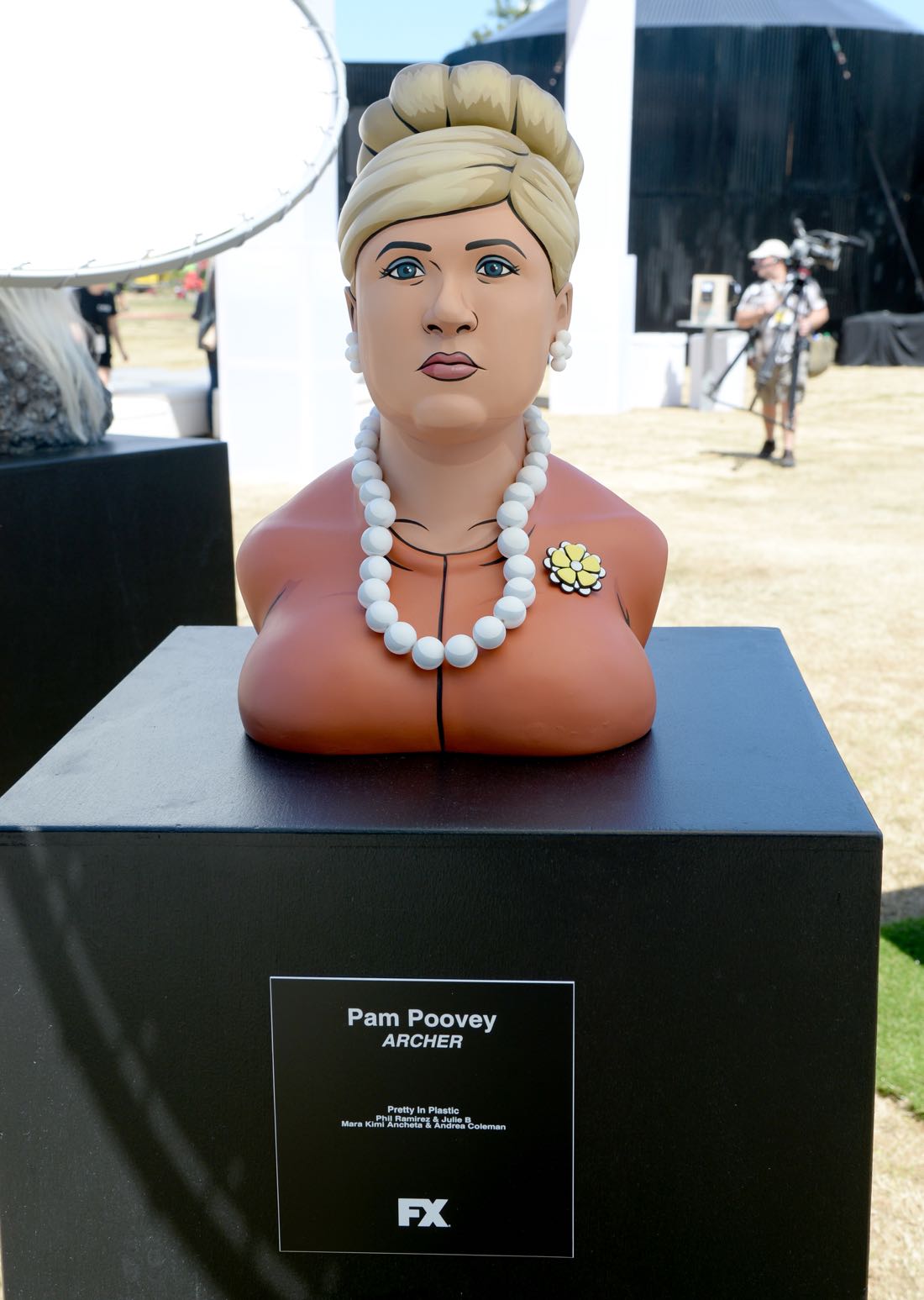 SAN DIEGO, CA - JULY 21: A wax figure of cartoon charater Pam Poovey is seen on display at FXhibition during Comic-Con International 2016 at Hilton Bayfront on July 21, 2016 in San Diego, California. (Photo by Michael Kovac/Getty Images for FX)