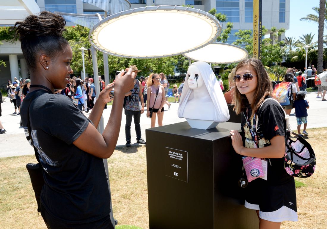 SAN DIEGO, CA - JULY 21: A wax figure of The White Nun is seen on display at FXhibition during Comic-Con International 2016 at Hilton Bayfront on July 21, 2016 in San Diego, California. (Photo by Michael Kovac/Getty Images for FX)