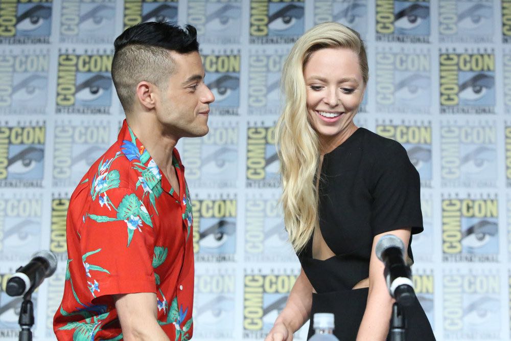 COMIC-CON INTERNATIONAL: SAN DIEGO -- "Mr. Robot Panel" -- Pictured: (l-r) Rami Malek, Portia Doubleday -- (Photo by: Evans Vestal Ward/USA Network)