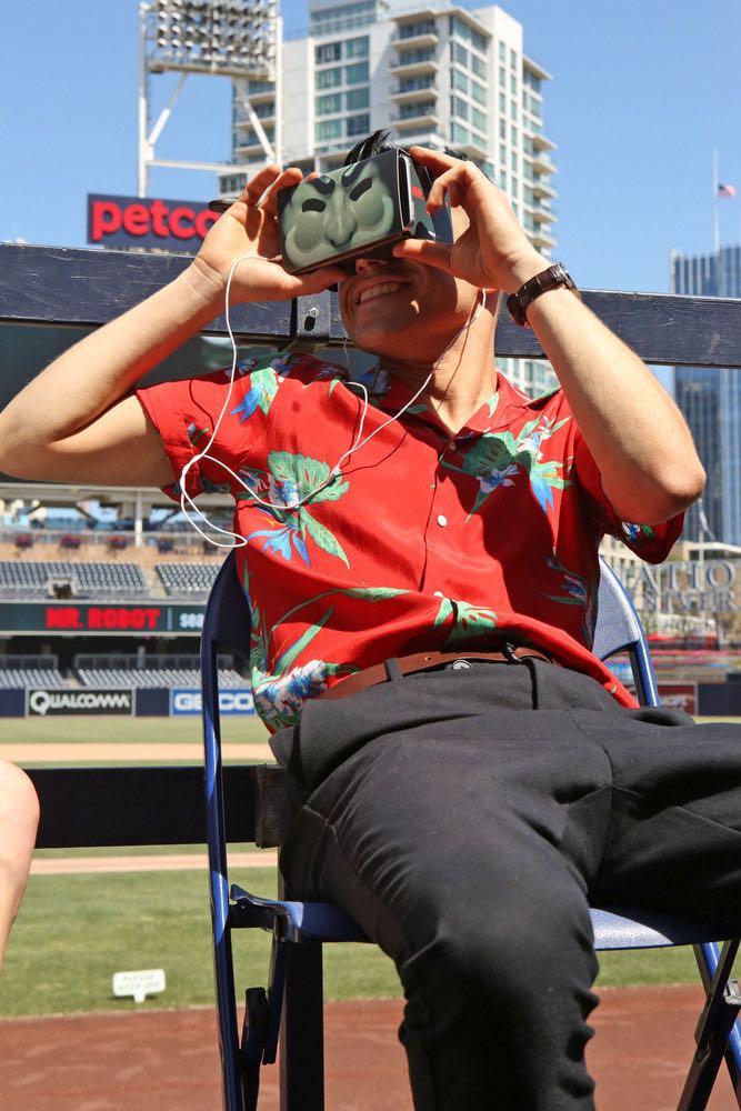 COMIC-CON INTERNATIONAL: SAN DIEGO -- "Mr. Robot Petco Park Stunt" -- Pictured: Rami Malek -- (Photo by: Evans Vestal Ward/USA Network)