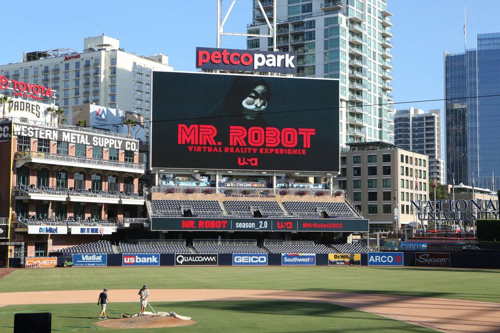 COMIC-CON INTERNATIONAL: SAN DIEGO -- "Mr. Robot Petco Park Stunt" -- Pictured: Atmosphere -- (Photo by: Evans Vestal Ward/USA Network)