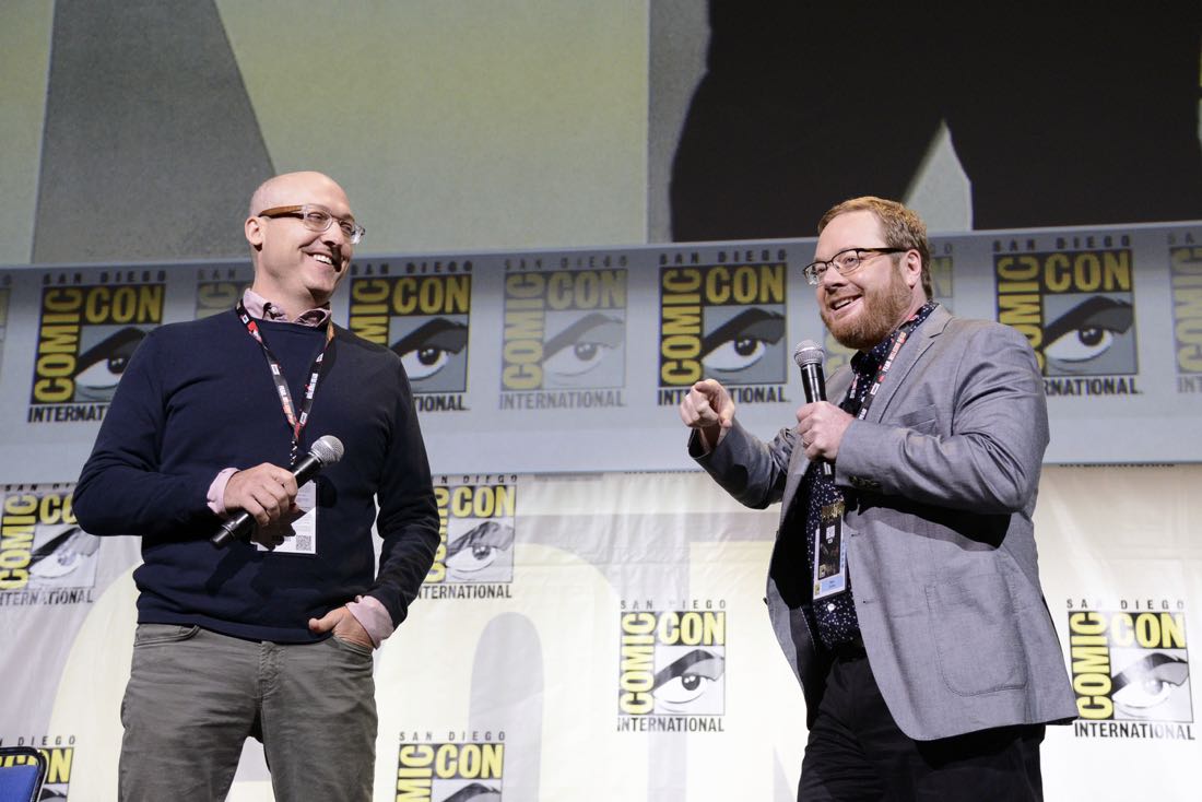 TROLLS Director Mike Mitchell and Co-Director Walt Dorn at DreamWorks Animation's Comic Con Hall H Panel.