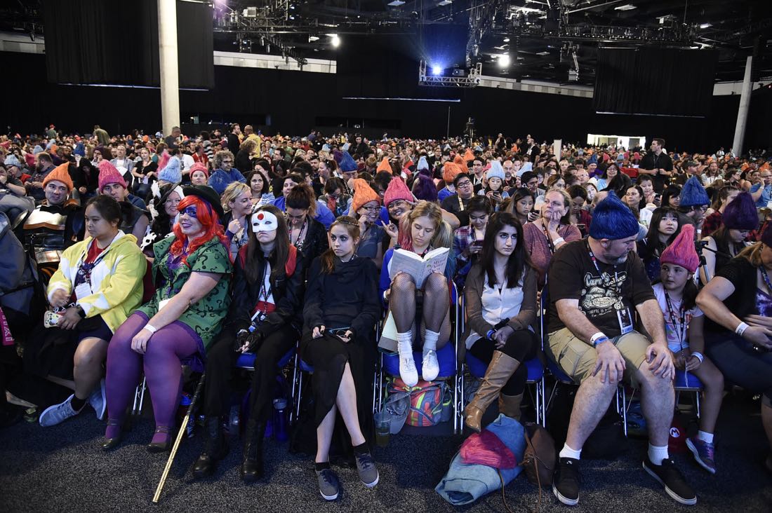 TROLLS audience at DreamWorks Animation's Comic Con Hall H Panel.