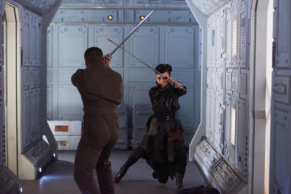 DARK MATTER -- "Kill Them All" Episode 202 -- Pictured: Ellen Wong as Misaki -- (Photo by: Russ Martin/Prodigy Pictures/Syfy)