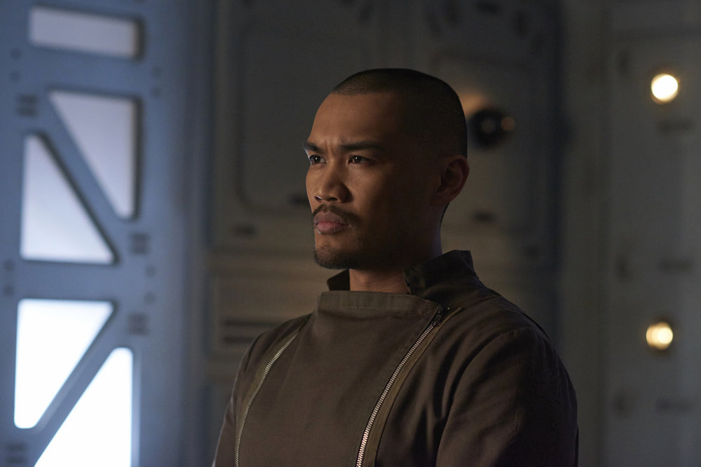 DARK MATTER -- "Kill Them All" Episode 202 -- Pictured: Alex Mallari, Jr. as Four -- (Photo by: Russ Martin/Prodigy Pictures/Syfy)