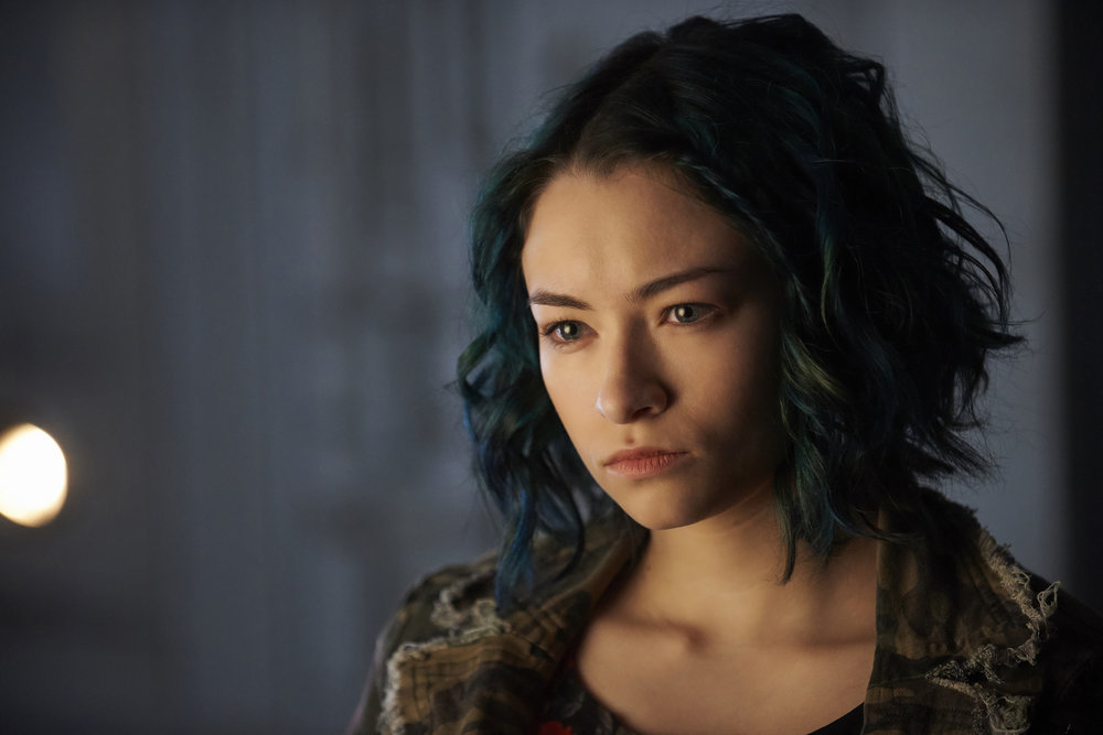 DARK MATTER -- "Kill Them All" Episode 202 -- Pictured: Jodelle Ferland as Five -- (Photo by: Russ Martin/Prodigy Pictures/Syfy)