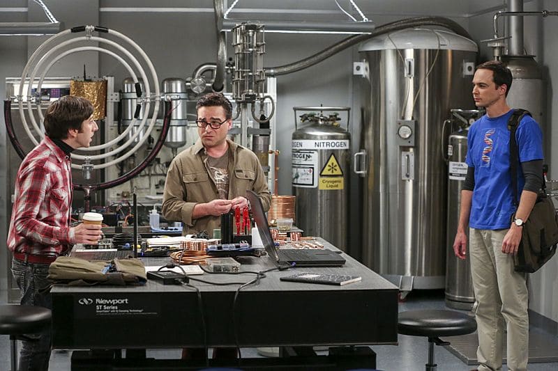 "The Dependence Transcendence" -- Pictured: Howard Wolowitz (Simon Helberg), Leonard Hofstadter (Johnny Galecki) and Sheldon Cooper (Jim Parsons). Tensions rise when the boys struggle to complete their government project on time and Sheldon tries an energy drink to stay awake. Also, Penny and Amy go to a "party" at Bert (Brian Posehn) the geologist's house and Kooothrappali learns Bernadette's true feelings about her pregnancy when they clean out the future baby room, on THE BIG BANG THEORY, Monday, Oct. 3 (8:00-8:31 PM, ET/PT), on the CBS Television Network. Dean Norris returns as Air Force Representative Colonel Williams. Photo: Michael Yarish/Warner Bros. Entertainment Inc. é 2016 WBEI. All rights reserved.