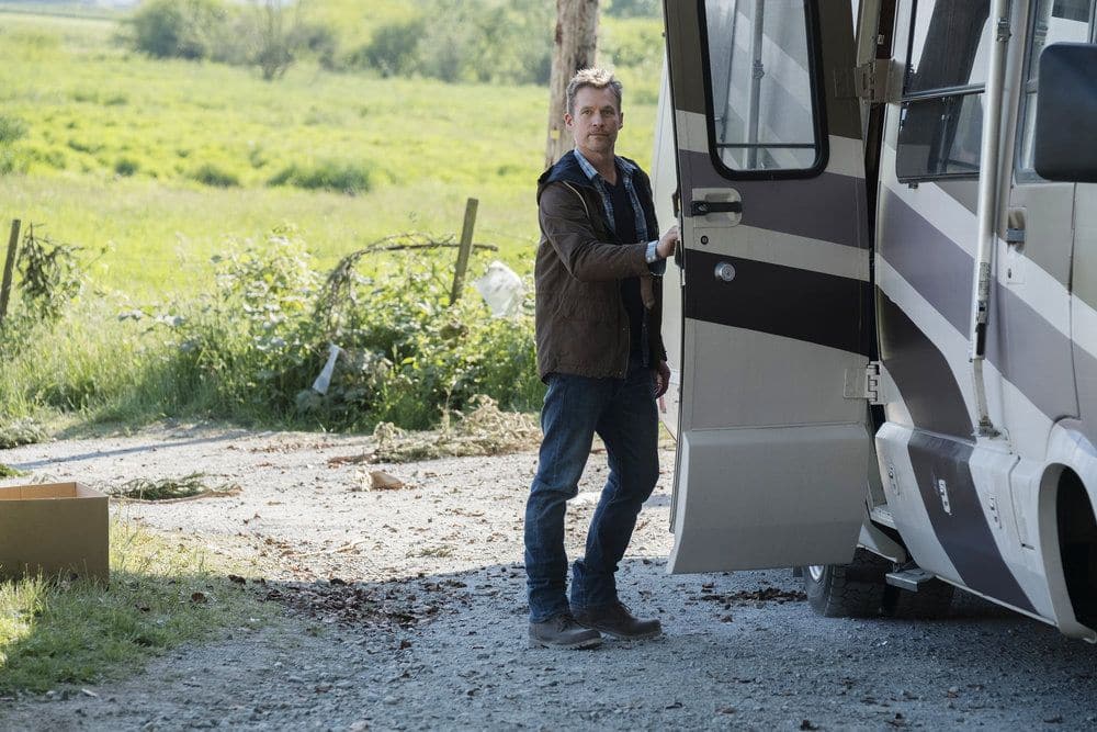 AFTERMATH -- "RVL 6768" Episode 101 -- Pictured: James Tupper as Joshua Copeland -- (Photo by: Eike Schroter/Aftermath ULC/Syfy)