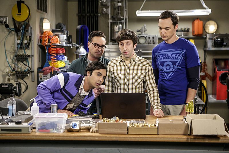 "The Military Miniaturization" -- Pictured: Rajesh Koothrappali (Kunal Nayyar), Leonard Hofstadter (Johnny Galecki), Howard Wolowitz (Simon Helberg) and Sheldon Cooper (Jim Parsons). Colonel Williams (Dean Norris), an Air Force representative from the Department of Material Command sits down to talk with Wolowitz, on THE BIG BANG THEORY, Monday, Sept. 26 (8:00-8:30, ET/PT), on the CBS Television Network. Photo: Sonja FlemmingCBS ÃÂ©2016 CBS Broadcasting, Inc. All Rights Reserved.