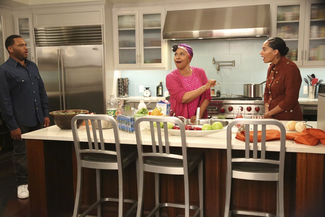BLACK-ISH - "God" - When Dre discovers that Zoey is questioning her belief in God, he undergoes a crisis of faith and leans on family members and coworkers for their input. Meanwhile, Bow's brother Johan comes to stay with The Johnsons after living abroad and becomes an instant thorn in Dre's side, on "black-ish," WEDNESDAY, SEPTEMBER 28 (9:31-10:00 p.m. EDT), on the ABC Television Network." (ABC/Mitch Haaseth) ANTHONY ANDERSON, JENIFER LEWIS, TRACEE ELLIS ROSS