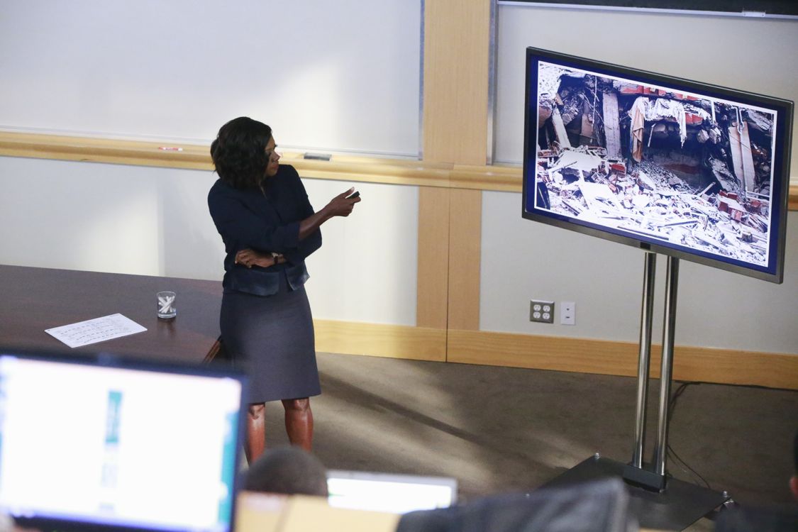 HOW TO GET AWAY WITH MURDER - "We're Good People Now" - With Wallace Mahoney's murder unsolved and Frank's whereabouts unknown, the "Keating 5" struggle to move on with their lives as they enter into their second year of law school. Meanwhile, Annalise's reputation at Middleton University is on the line, so she creates a criminal law clinic where the students will compete to try their own pro bono cases. Annalise also wrestles with a decision involving Frank that could change everything, on the highly anticipated season premiere of "How to Get Away with Murder," THURSDAY, SEPTEMBER 22 (10:00-11:00 p.m. EDT), on the ABC Television Network. (ABC/Mitch Haaseth) VIOLA DAVIS