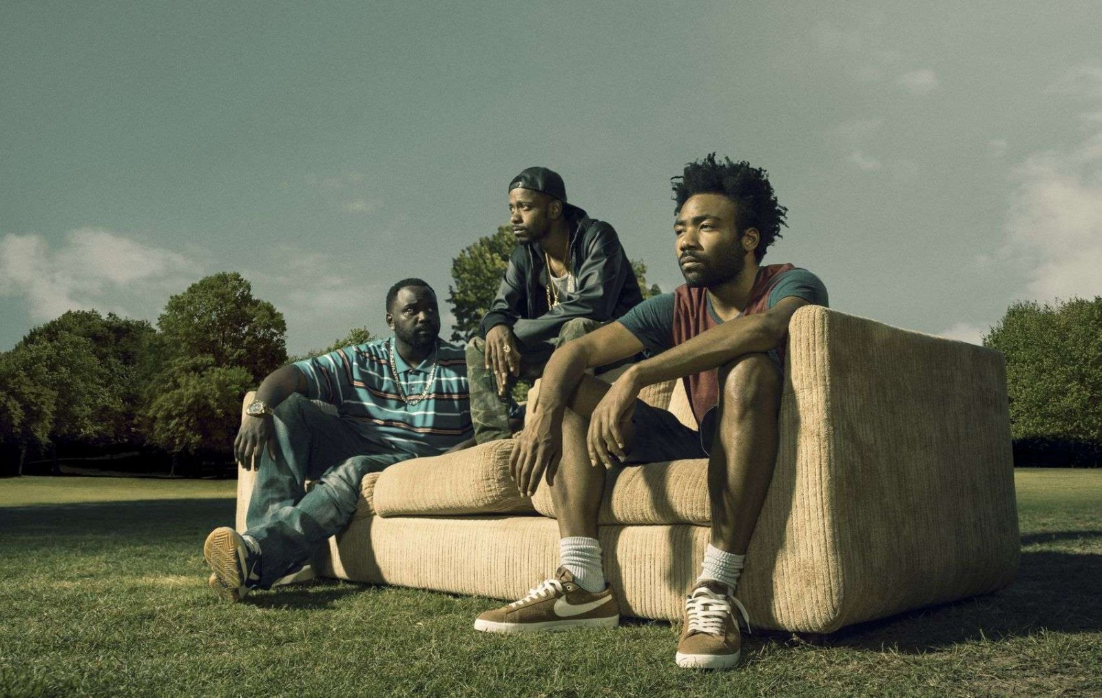ATLANTA -- Pictured: (l-r) Brian Tyree Henry as Alfred Miles, Keith Standfield as Darius, Donald Glover as Earnest Marks. CR: Matthias Clamer/FX