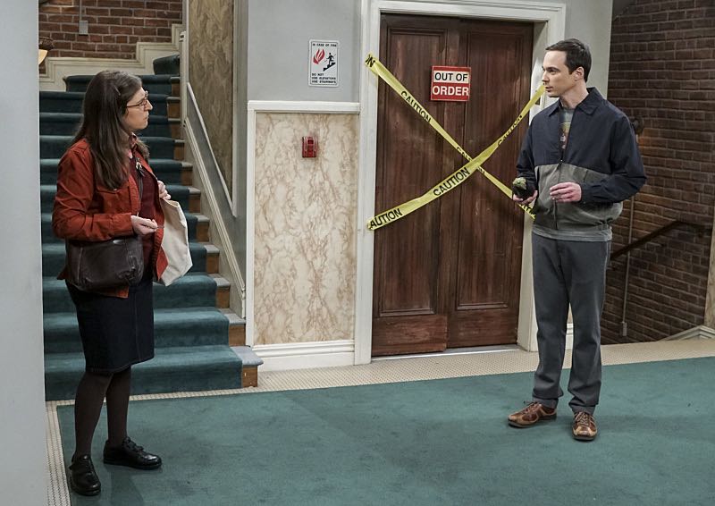 The Veracity Elasticity" -- Pictured: Amy Farrah Fowler (Mayim Bialik) and Sheldon Cooper (Jim Parsons). In order to continue living with Sheldon, Amy lies to him about repairs being made to her apartment and they host an "on location" episode of "Fun With Flags" in Penny's apartment. Also, Leonard lets Penny decorate Sheldon's old room after he learns that she has been secretly moving Leonard's collectibles into storage, on THE BIG BANG THEORY, Thursday, Nov. 3 (8:00-8:31 PM, ET/PT), on the CBS Television Network. Photo: Monty Brinton/CBS ÃÂ©2016 CBS Broadcasting, Inc. All Rights Reserved.