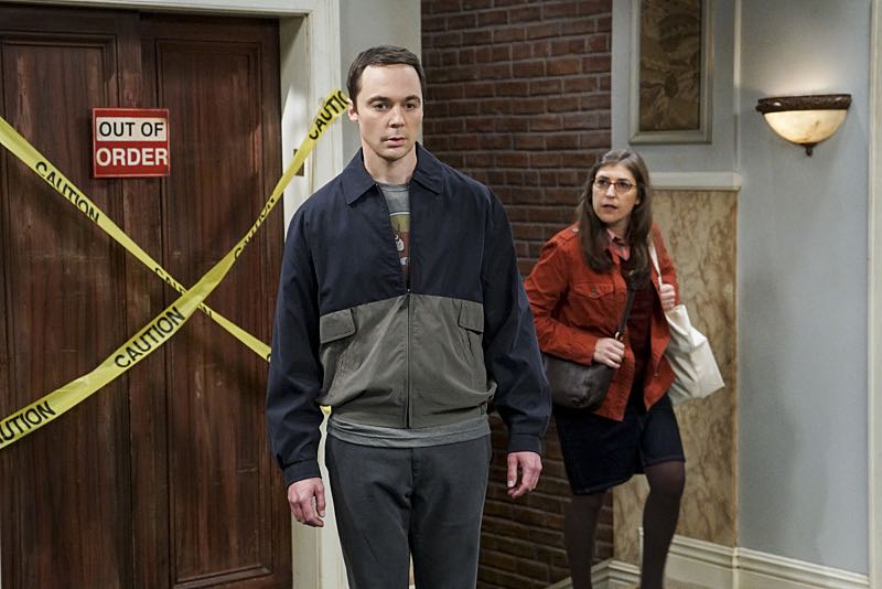 The Veracity Elasticity" -- Pictured: Sheldon Cooper (Jim Parsons) and Amy Farrah Fowler (Mayim Bialik). In order to continue living with Sheldon, Amy lies to him about repairs being made to her apartment and they host an "on location" episode of "Fun With Flags" in Penny's apartment. Also, Leonard lets Penny decorate Sheldon's old room after he learns that she has been secretly moving Leonard's collectibles into storage, on THE BIG BANG THEORY, Thursday, Nov. 3 (8:00-8:31 PM, ET/PT), on the CBS Television Network. Photo: Monty Brinton/CBS ÃÂ©2016 CBS Broadcasting, Inc. All Rights Reserved.