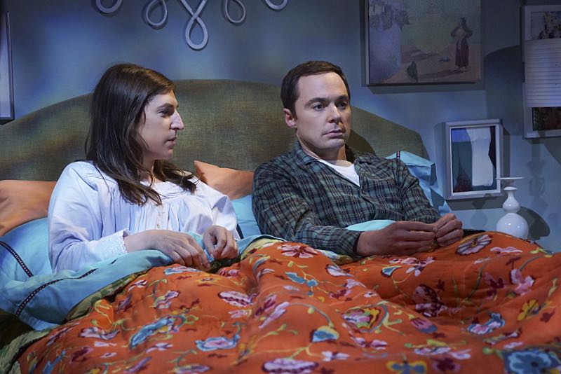 The Veracity Elasticity" -- Pictured: Amy Farrah Fowler (Mayim Bialik) and Sheldon Cooper (Jim Parsons). In order to continue living with Sheldon, Amy lies to him about repairs being made to her apartment and they host an "on location" episode of "Fun With Flags" in Penny's apartment. Also, Leonard lets Penny decorate Sheldon's old room after he learns that she has been secretly moving Leonard's collectibles into storage, on THE BIG BANG THEORY, Thursday, Nov. 3 (8:00-8:31 PM, ET/PT), on the CBS Television Network. Photo: Monty Brinton/CBS ÃÂ©2016 CBS Broadcasting, Inc. All Rights Reserved.