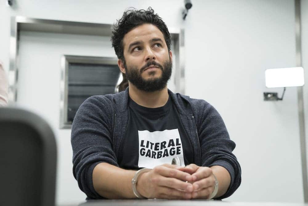 BLINDSPOT -- "Resolves Eleven Myths" Episode 207 -- Pictured: Ennis Esmer as RichDot Com -- (Photo by: Virginia Sherwood/NBC)