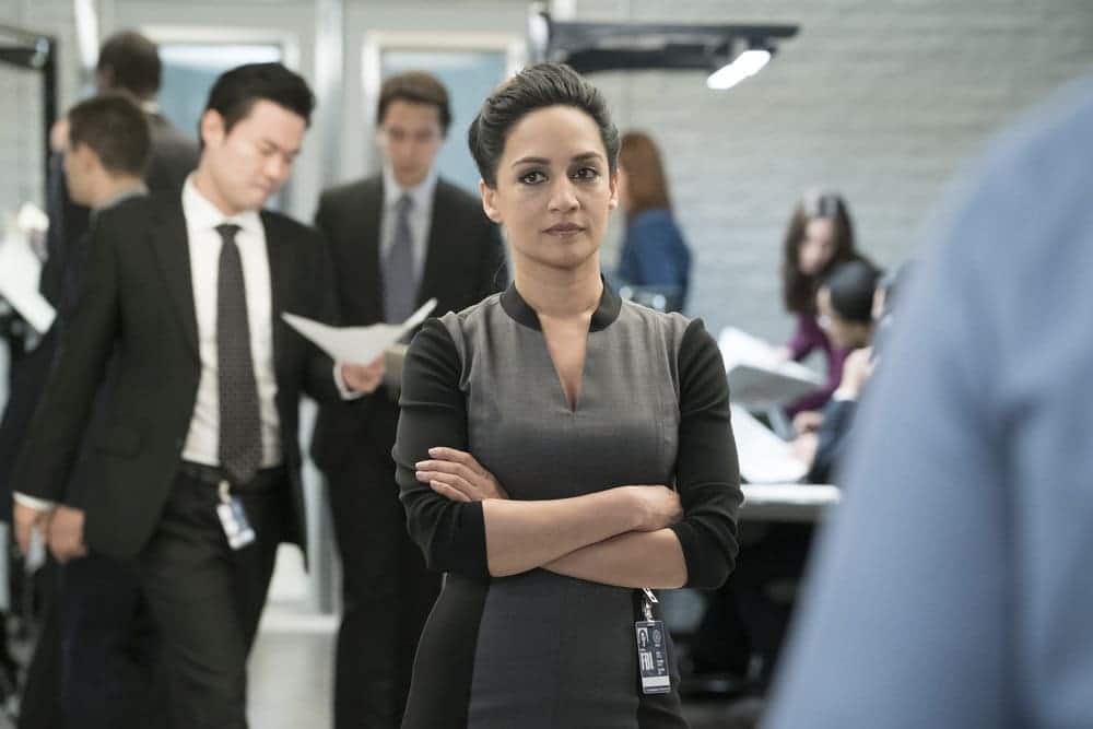 BLINDSPOT -- "Resolves Eleven Myths" Episode 207 -- Pictured: Archie Panjabi as Nas Kamal -- (Photo by: Virginia Sherwood/NBC)