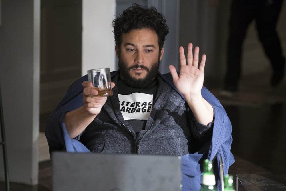BLINDSPOT -- "Resolves Eleven Myths" Episode 207 -- Pictured: Ennis Esmer as RichDot Com -- (Photo by: Virginia Sherwood/NBC)