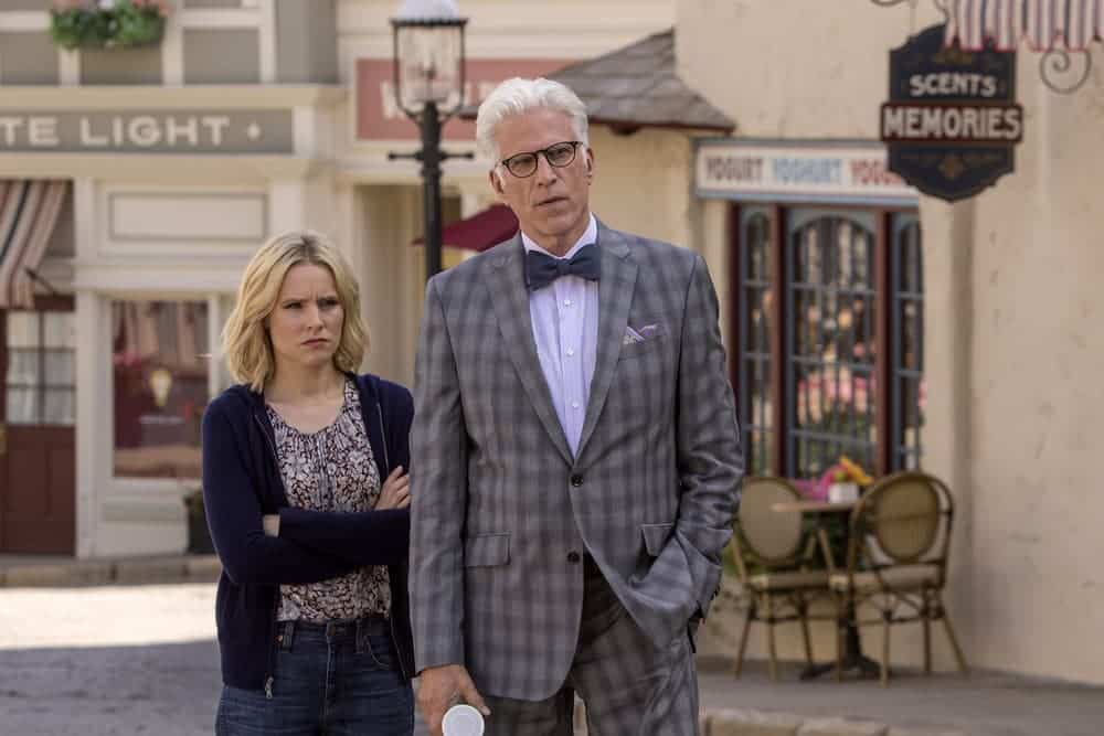 THE GOOD PLACE Season 1 Episode 8 Photos Most Improved Player 5 THE GOOD PLACE -- "Most Improved Player" Episode 107 -- Pictured: (l-r) Kristen Bell as Eleanor, Ted Danson as Michael -- (Photo by: Ron Batzdorff/NBC)