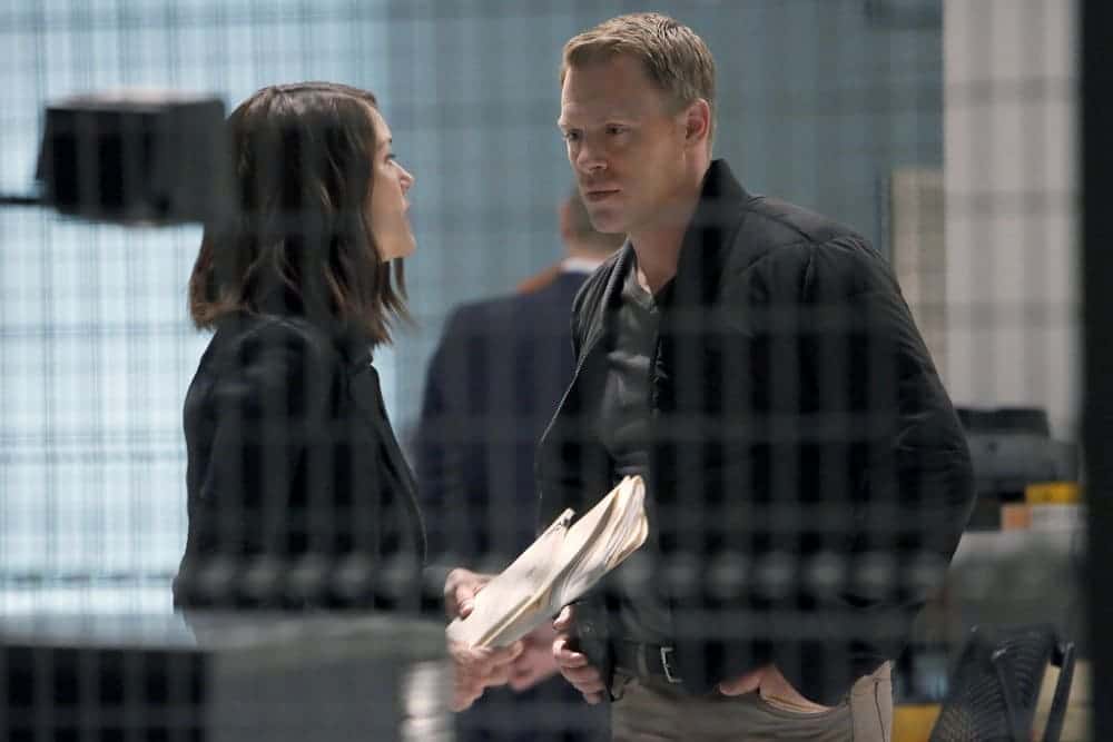 THE BLACKLIST Season 4 Episode 6 Photos The Thrushes: #53 12 THE BLACKLIST-- "The Thrushes: #53" Episode 406 -- Pictured: (l-r) Megan Boone as Elizabeth Keen, Diego Klattenhoff as Donald Ressler -- (Photo by: Will Hart/NBC)